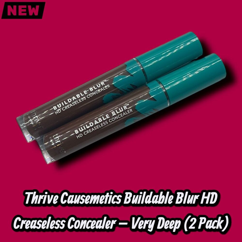 New Thrive Causemetics Buildable BlurHD Creaseless Concealer – Very Deep (2 Pa